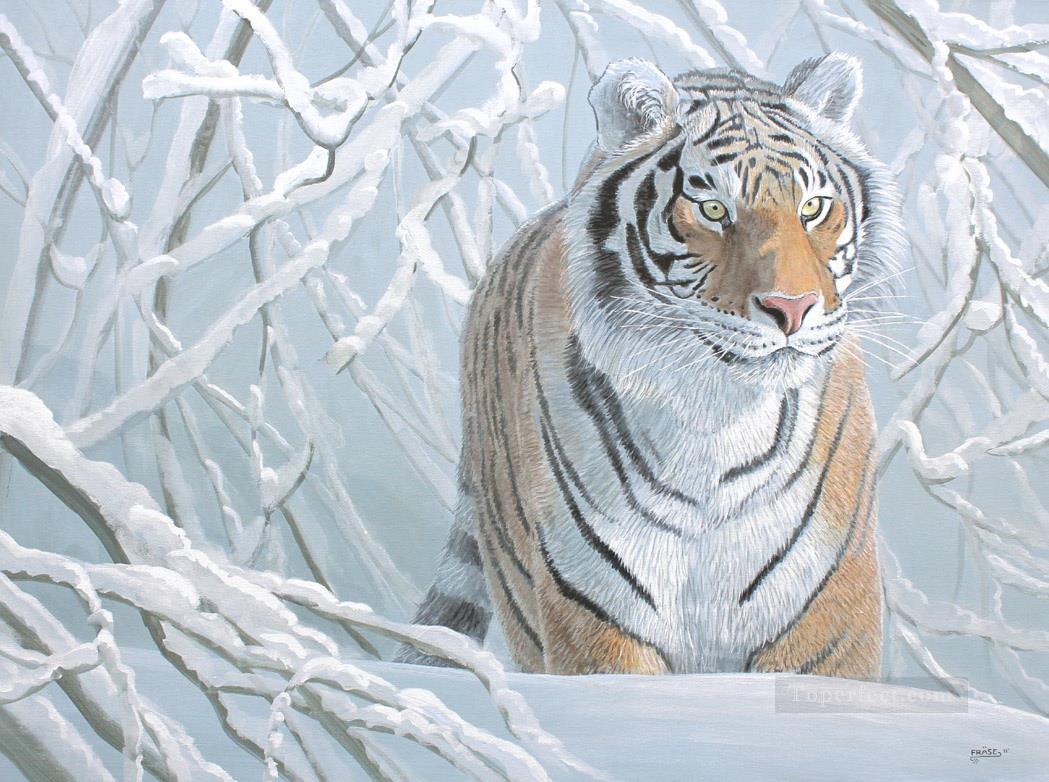 neige tigre Peintures à l'huile
